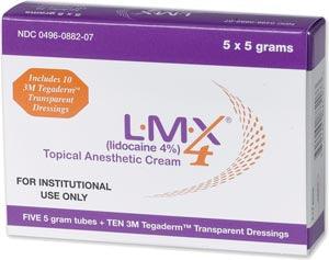 Anesthetic Cream with Transparent Dressings, (5) 5g Tubes (US Only-No Puerto Rico)