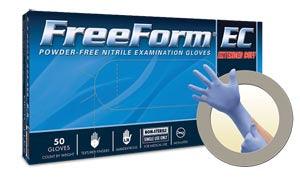 Exam Gloves, Nitrile Extended Cuff, PF, Latex-Free, Textured Fingers, Blue, Large, 50/bx, 10 bx/cs