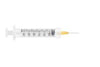 Safety Syringe, Detachable Needle, 3mL, 25G x 5/8", 100/bx