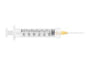 Safety Syringe, Detachable Needle, 3mL, 25G x 1", 100/bx