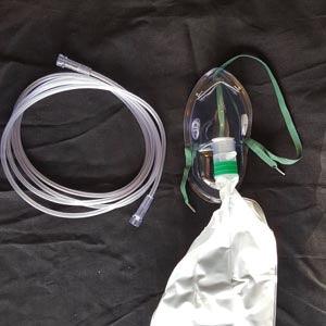 Oxygen Mask, Partial Non-Rebreather w/bag, Adult, Elongated, 7' Star Tubing, 50/cs  (Rx - A Valid Medical Device License at Time of Purchase is Required for this Item) (US Only, Excluding IN and ND) (Item is Non-Returnable)