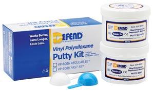 Vinyl Polysiloxane Putty Kit-Regular Set. Includes 2x300 mL jars + 2 scoops