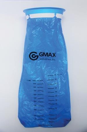 Emesis Bag, with Ring, Graduated, 1000 cc, Blue, 100/cs