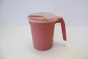 Pitcher, with Straw Port Lid, Rose, 100/cs