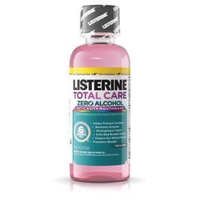 Listerine® Total Care Zero™ Mouthwash, Alcohol Free, Fresh Mint, 95mL (3.2 oz), 24/cs