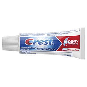 Crest Toothpaste, Cavity Protection, .85 oz, 240/cs