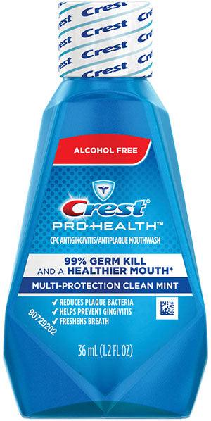 Crest ProHealth Rinse, Clean Mint, Alcohol-Free, 36mL, 48/cs