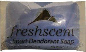 Freshscent Sport Deodorant Soap, Vegetable Based, Individually Wrapped, 5 oz, 72/cs