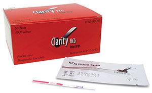 Clarity HCG Test Strips, CLIA Waived, 50/bx