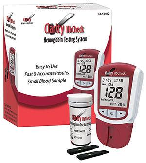 Clarity HbCheck Hemoglobin Meter, CLIA Waived, Includes: (1) Hemoglobin Meter, Quick Start & Reference Guide, Manual,