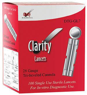 Lancet Refills (100), for use w/ DTG-DL6 Clarity Lancing Device, 1/bx