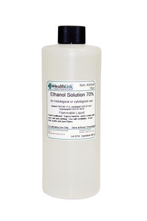 Ethanol Solution, 70%, 16 oz (Item is Non-Returnable)  (Item is considered HAZMAT and cannot ship via Air or to AK, GU, HI, PR, VI)