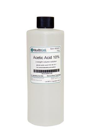 Acetic Acid, 10%, 16 oz (Item is Non-Returnable)