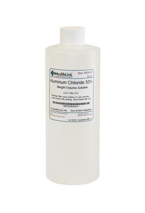 Aluminum Chloride, 50%, 16 oz (Item is Non-Returnable)