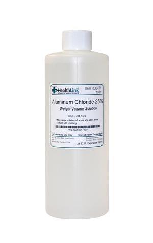 Aluminum Chloride, 25%, 16 oz (Item is Non-Returnable)