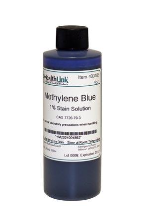 Methelyne Blue, 1%, Aqueous, 4 oz (Item is Non-Returnable)