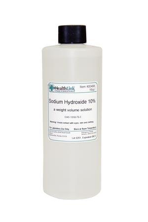 Sodium Hydroxide, 10%, 16 oz (Item is Non-Returnable)