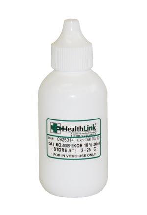 Potassium Hydroxide, 10%, Dropper Bottle, 2 oz (Item is Non-Returnable)  (Item is considered HAZMAT and cannot ship via Air or to AK, GU, HI, PR, VI)