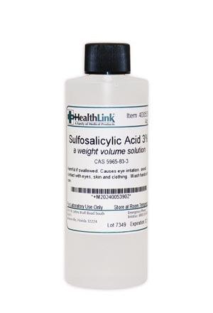 Sulfosalicylic Acid, 3%, 4 oz (Item is Non-Returnable)