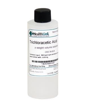 Trichloracetic Acid, 20%, 4 oz (Item is Non-Returnable)  (Item is considered HAZMAT and cannot ship via Air or to AK, GU, HI, PR, VI)