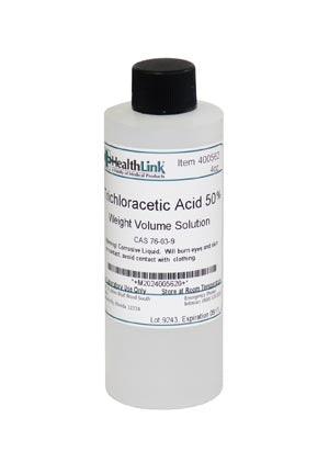 Trichloracetic Acid, 50%, 4 oz (Item is Non-Returnable)  (Item is considered HAZMAT and cannot ship via Air or to AK, GU, HI, PR, VI)