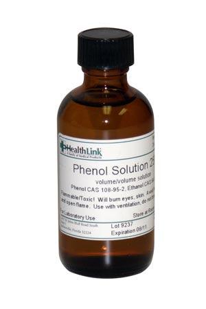 Phenol, 25%, 2 oz (Item is Non-Returnable)  (Item is considered HAZMAT and cannot ship via Air or to AK, GU, HI, PR, VI)