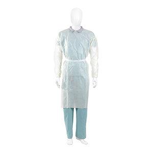 Isolation Gown, SMS, with (2) Tape Tabs, Yellow, Universal Size, 10/pk, 10 pk/cs(On Vendor Allocation - Availibility May Be Limited)