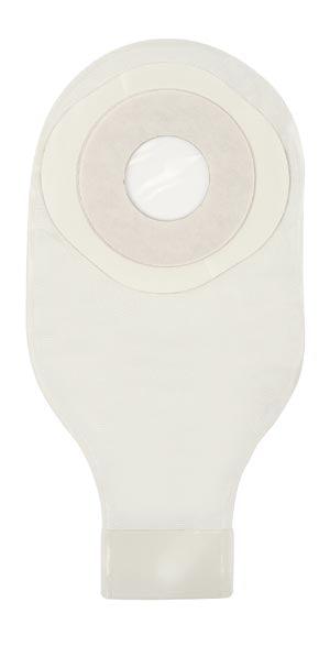 One-Piece Drainable Pouch with Precut Stomahesive Skin Barrier, Tape Collar, 12