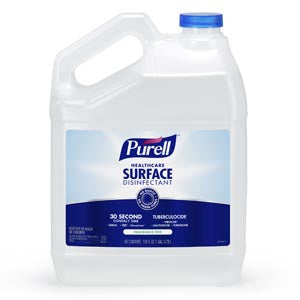 Purell® Healthcare Surface Disinfectant, 128 Fluid oz (1 Gallon) Bottles, 4/cs (Item is considered HAZMAT and cannot ship via Air or to AK, GU, HI, PR, VI)