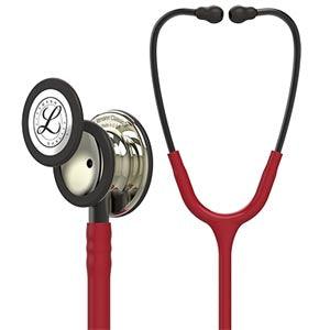 Stethoscope, Champagne Chestpiece, Burgundy Tubing, 27