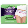 Always Discreet, Incontinence Underwear for Women, Maximum, Large, 17/bx, 3bx/cs