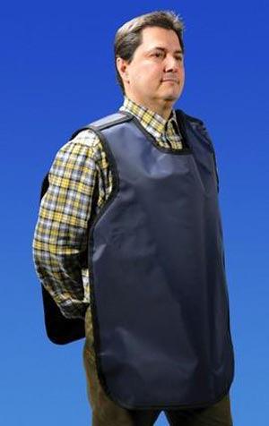 X-Ray Apron, Adult w/out Collar, Lead-lined, .3MM Thickness. 22-½” x 26-½”, Blue (US SALES ONLY)