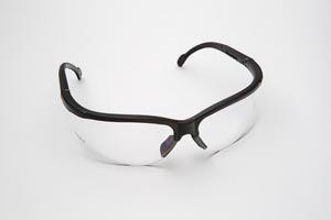 Safety Glasses, Black Frame/Clear Lens. Full Size, 12/cs (US SALES ONLY)