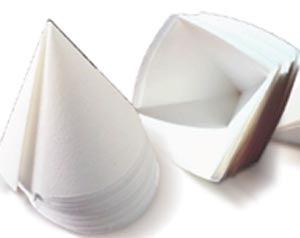 Cone Filter Paper, GR 40, 125mm, 1000/pk