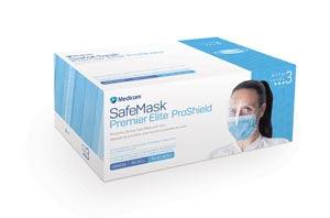 Premier Elite™ ProShield Earloop Mask with Visor, ASTM Level 3, Blue, 25/bx, 4 bx/cs