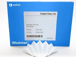 Grade 4V Folded Filter Paper,  Circle 18.5cm, 100/pk