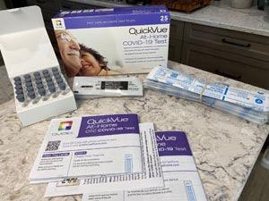 QuickVue At-Home OTC COVID-19, 25 test/kit (Products cannot be sold on Amazon.com or any other 3rd party platform)  (Extended Dating, see Letter; Orders are Non-Cancellable; Item is Non-Returnable)