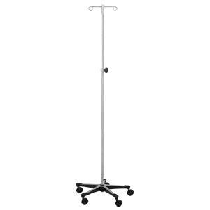 IV Stand, 2 Hook, Tru Loc Mechanism, 5 Leg, Cast Aluminum Base (DROP SHIP ONLY)