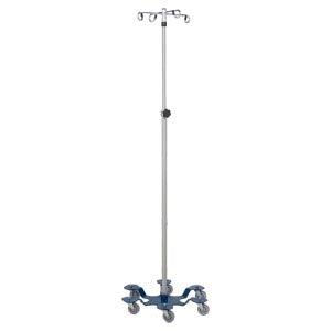 IV Stand, 4 Hook, 6 Leg, Powder Coated Low Center of Gravity Base (DROP SHIP ONLY)