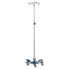 IV Stand, Heavy Duty, 4 Hook, 6 Leg, Powder Coated Low Center of Gravity Base (DROP SHIP ONLY)