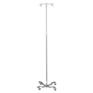 IV Stand, 2 Hook, Twist Lock, 4 Leg, 21 1/4