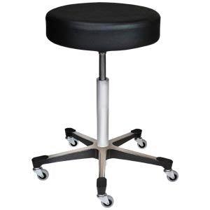 Exam Stool 1113, Black, (5) Leg, Aluminum Base (DROP SHIP ONLY)