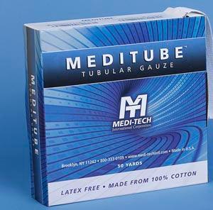 MediTube™ Cotton Tube Gauze, 50yds, Small Hands, Wrists, Feet, Size 2.5, Flat Width 1-1/8