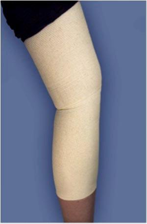 SpandaGrip™ Tubular Elastic Support Bandage, (F) Natural, Large Knees, Medium Thighs, 4