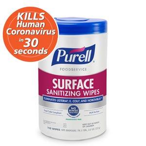 Purell® Foodservice Surface Sanitizing Wipes, 7