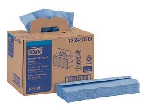 Industrial Paper Wiper, Handy Box, Advanced, Blue, 4-Ply, 16.5