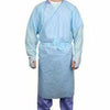 Gown, Polyethylene, Closed Loop Neck, Open Back, Thumb-Loop Cuffs, Universal Size, Blue, 15/bx, 5 bx/cs