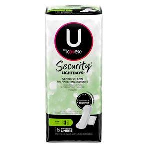 U by Kotex® Pantiliners, Premium, Fresh & Dry, Long, 16/pk, 12 pk/cs