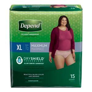 Underwear, Maximum Absorbency, X-Large, Women, Peach, 15/pk, 2 pk/cs