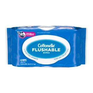 Cleansing Cloths, Flushable, Refill, 42 ct., 12/cs (Temporarily Unavailable for Sale)